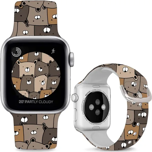 Vista 8 de Correas de silicona suave compatibles con Apple Watch de 38, 40, 41, 42, 44, 45, 46 y 49 mm, correas deportivas Ultra 2 para mujeres y hombres