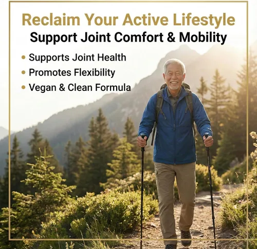 Vista 6 de Suplemento vegano de apoyo articular MSM de glucosamina condroitina MSM para mujeres y hombres. Sulfato de condrotina de hongo de nieve OptiMSM®