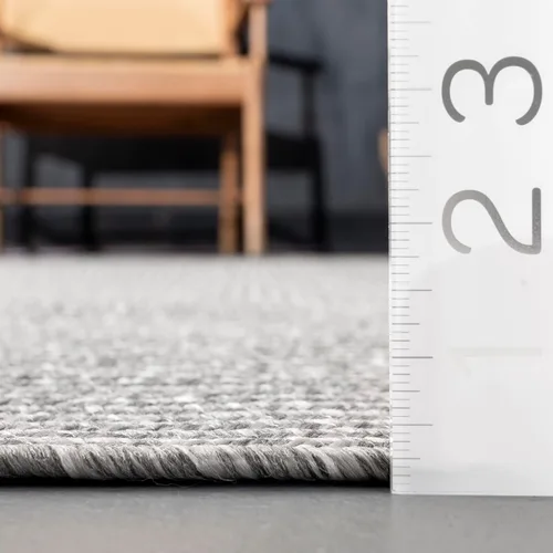Vista 2 de nuLOOM Jayda - Alfombra trenzada para interiores y exteriores, 4 x 6, color gris claro