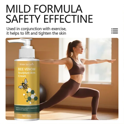 Vista 4 de Crema de escultura BEE VENOM para esculpir, esculpir y tonificar para brazos y cuerpo, suaviza el aspecto de las arrugas, hidrata profundamente