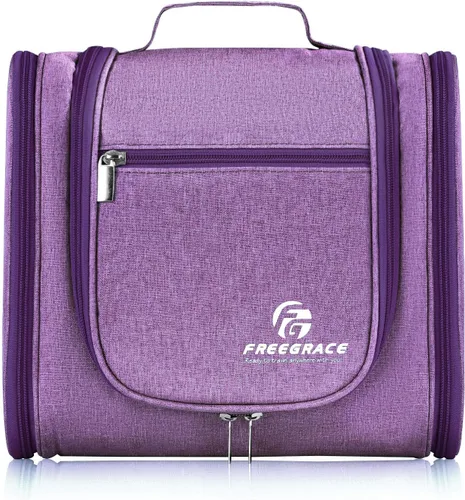 Vista 9 de Freegrace bolso para baño premium - organizador para viajes - gancho para colgar duradero - perfecto para accesorios, cosméticos, artículos