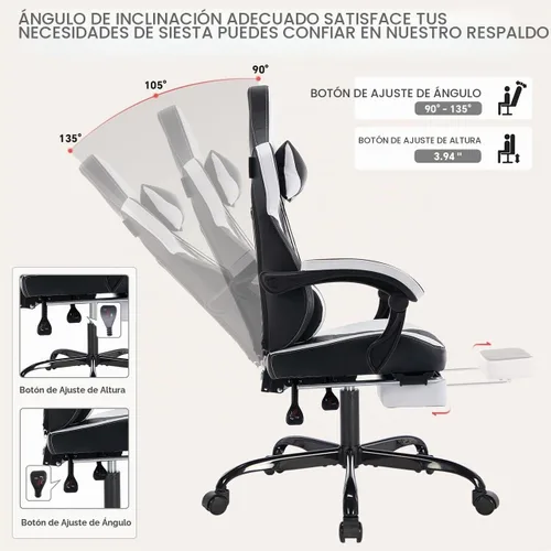 Vista 4 de Silla de escritorio para adultos, silla ergonómica