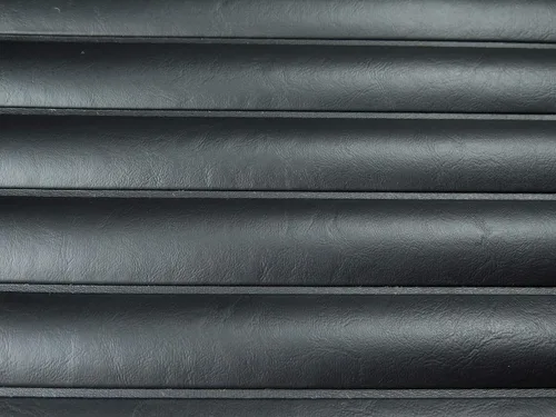 Vista 41 de Muestra negra plisada de la tela de tapicería del vinilo marino 3" x 3" barco auto