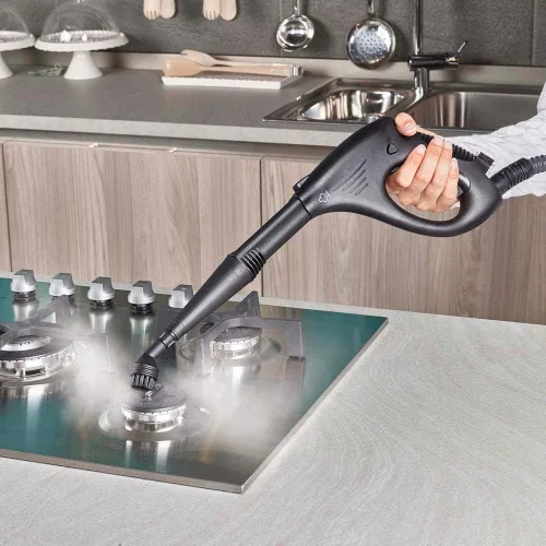Vista 2 de Kit 3 cepillos redondos de nailon para vaporetto Easy, Go, Smart Mop y Smart 100