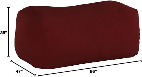 Vista 2 de Puff/tumbona gigante Saxx de la marca Jaxx, Cinnabar