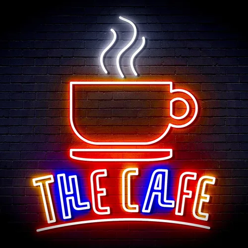Vista 18 de ADVPRO Coffee – The Cafe Extra-Large Ultra-Bright LED Neon Sign - Blue & Red - st16s54-fn-j0026-br