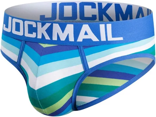 Vista 5 de JOCKMAIL 3 unidspack hombres calzoncillos ropa interior de algodón para hombre Rainbow Stripe ropa interior calzoncillos cómodos calzoncillos
