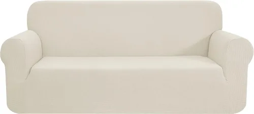 Vista 21 de CHUN YI - Funda elástica de 1 pieza para sillón grande, funda protectora suave de Jacquard con elastano, detalle de cuadros y parte inferior
