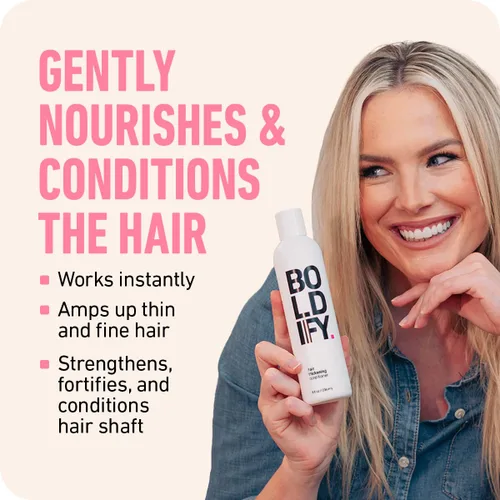 Vista 2 de Boldify Acondicionador + Suero: Suave y Proteger Bundle: Biotina para la retención del cabello, plenitud, nutrición, desenredado, tratamiento