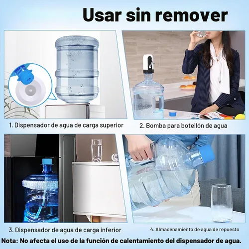 Vista 6 de U-Goforst [Paquete de 4] tapas para jarra de agua de 3 y 5 galones, tapas de repuesto reutilizables de silicona de 2.165 in para tapas