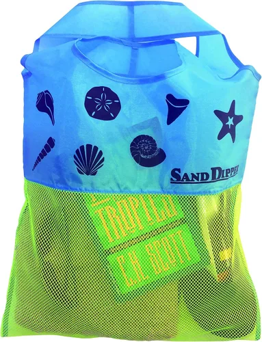 Vista 7 de Sand Dipper Bolso tote de malla expandible Bonita bolsa de nylon de pez payaso naranja