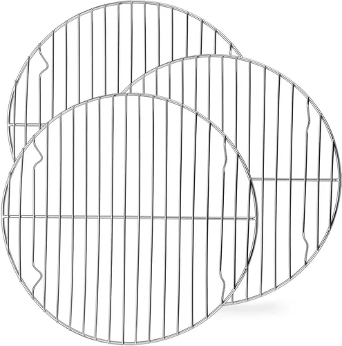 Vista 10 de P&P CHEF Estante de cocina redondo, rejilla de enfriamiento para vapor, 7.5 Negro