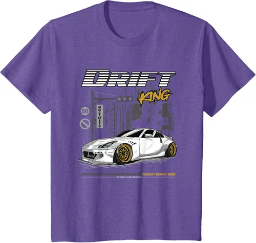 Vista 45 de Z34 370 Fairlady Z - Camiseta gráfica de cuerpo ancho, Negro, S