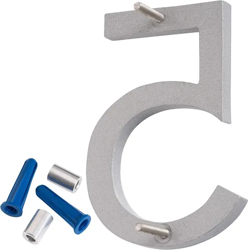 Vista 3 de Montague Metal Products MHN-12-5-F-SR1 Número flotante de casa, 12 x 8.88 x 0.375 pulgadas, plateado