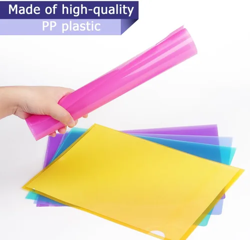 Vista 10 de Tamaki 16 paquetes de fundas transparentes de plástico para carpetas, fundas de plástico para documentos, fundas de papel transparentes con chaqueta