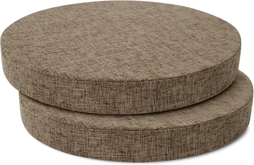 Vista 13 de Tromlycs Almohadilla de Cojín de Asiento Redondo para Silla de 14 Pulgadas para Sillas de Taburete Circular Cojín de Espuma Decorativo Beige
