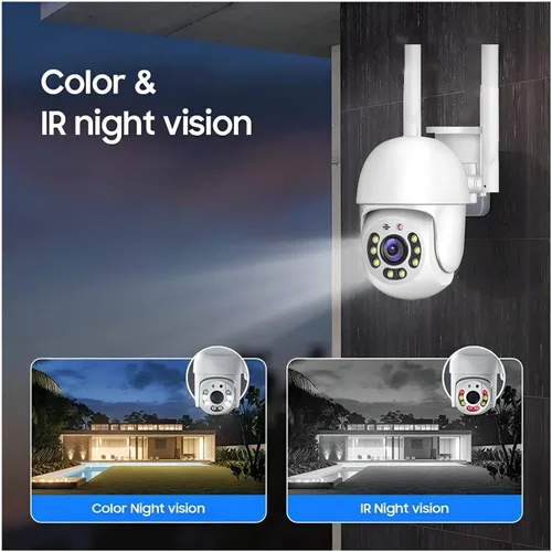 Vista 4 de Cámara de seguridad domo PTZ WiFi LAN de 4MP Enchufe de la UE tipo C