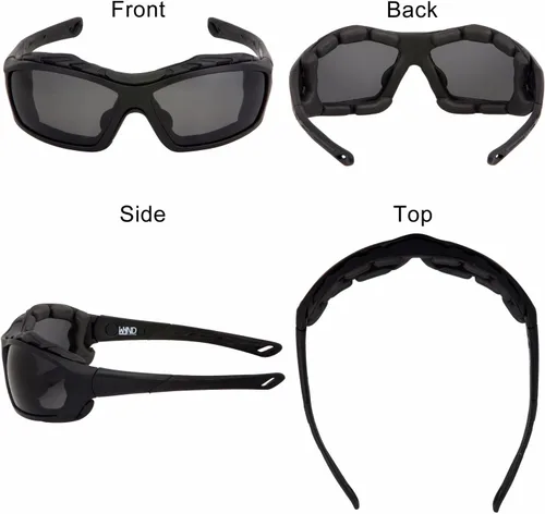 Vista 2 de WYND Blocker Gafas de sol envolventes para deportes extremos (negrohumo)