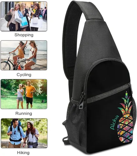 Vista 3 de Aloha - Mochila pequeña con estampado de piña para hombres y mujeres