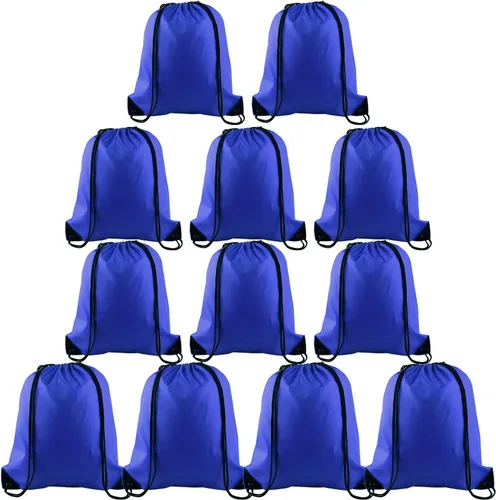 Vista 47 de KUUQA Mochila con cordón a granel, bolsas de almacenamiento para deporte, gimnasio, viajes, Negro, Viajar