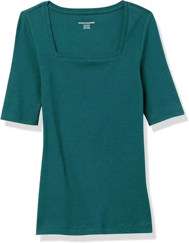 Vista 27 de Amazon Essentials - Camiseta de manga corta y cuello cuadrado para mujer