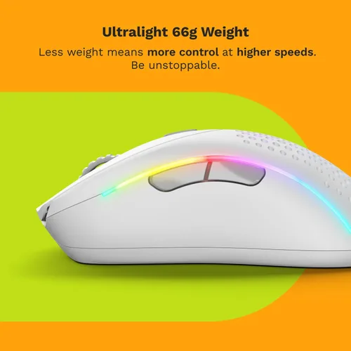 Vista 4 de Glorious Gaming - Mouse ergonómico inalámbrico modelo D 2, superligero 2.33 oz, hasta 210 horas de duración de la batería, sensor óptico de 26 K, 6