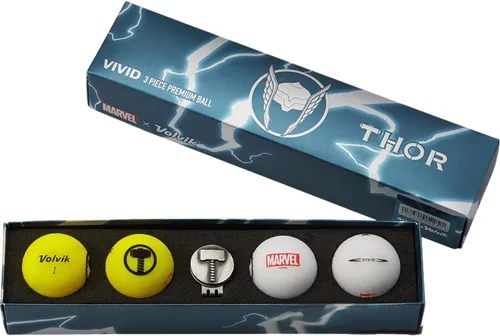 Vista 5 de Volvik Vivid Marvel Golf Ball Gift Sets (4 Pack)