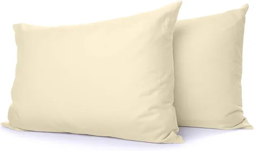 Vista 8 de Juego de 2 fundas de almohada de lujo para dormir con funda suave y transpirable, 100% algodón, 800 hilos, almohadas de rayas azul claro estándar