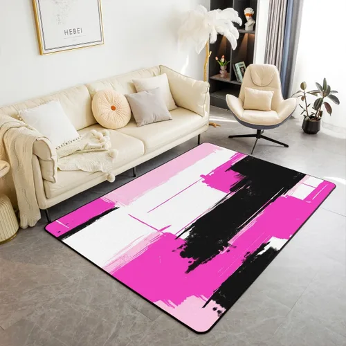 Vista 20 de Feelyou Tapete de interior de arte abstracto para niños y niñas, alfombra geométrica de 3 x 5 pulgadas, ultra suave, retro, circular, geométrica