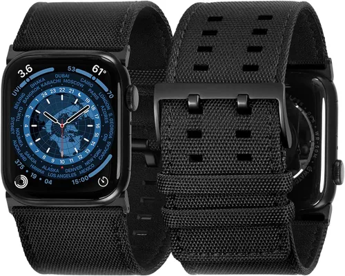 Vista 10 de Tefeca Correa Dual Series Compatible con Apple Watch Ultra 2/Ultra 49mm, Series 10 46mm, Series 9/8/7 45mm, SE2/SE/6/5/4 44mm