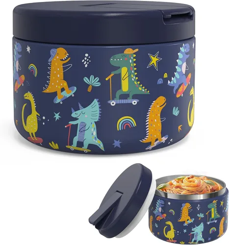 Vista 11 de LOHASOK Termo de sopa infantil de 12 onzas para comida caliente, tarro de comida aislado al vacío con tapa de hebilla, de acero inoxidable, boca