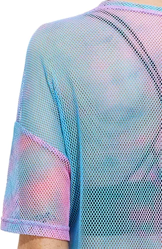 Vista 5 de MakeMeChic Vestido de malla transparente para mujer, para cubrir el traje de baño de playa