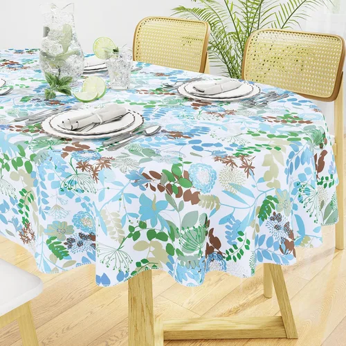 Vista 23 de misaya Mantel rectangular de vinilo impermeable, mantel lavable con reverso de franela, mantel de plástico para cena, picnic, interior y exterior