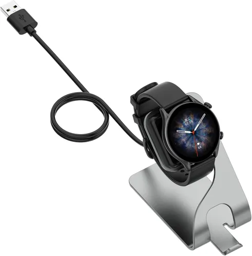 Vista 7 de Soporte de carga compatible con Amazfit GTR4/GTR4 Pro/GTS4/T-Rex 2, cable de carga USB con cable de 4.9 pies para Amazfit GTS3/GTR 3/GTR 3 Pro/T-Rex