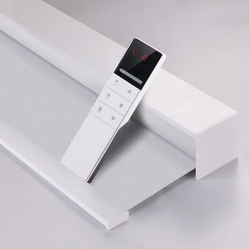 Vista 44 de Zshine Persianas opacas motorizadas con ancho personalizado (23-95 pulgadas), persianas enrollables inalámbricas y recargables con control remoto