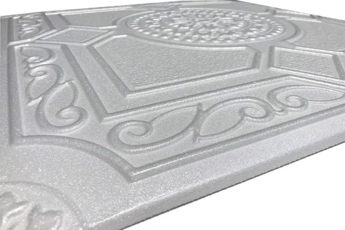 Vista 2 de Azulejo de techo decorativo de espuma de poliestireno blanco Lima (paquete de 8 azulejos) - Otros vendedores llaman a esto Kensington Gardense y R30