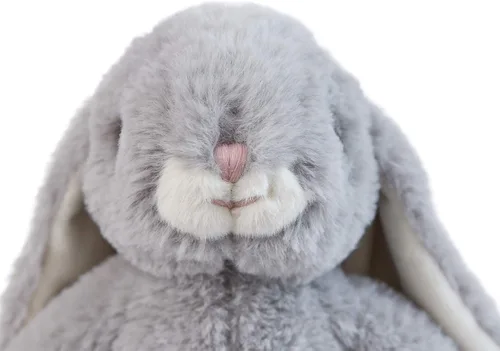 Vista 6 de DILLY DUDU Juguete de peluche de conejo gris, los mejores regalos de 10 pulgadas