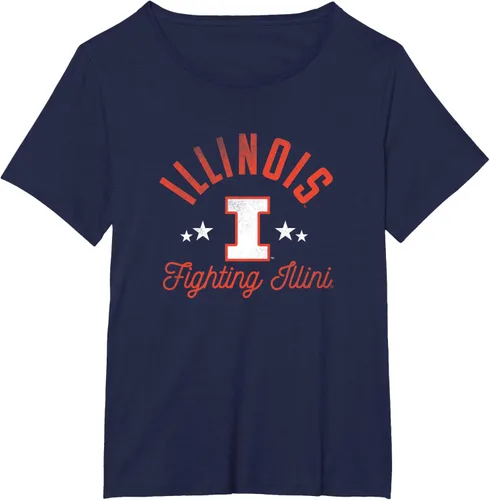 Vista 5 de University of Illinois Fighting Illini - Camiseta con logotipo, Azul