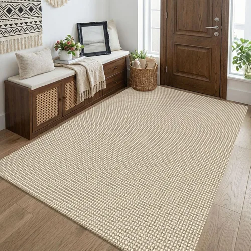 Vista 12 de KOZYFLY - Tapete para puerta de interior, lavable, pequeña, antideslizante, con respaldo de goma, felpudo de algodón para el hogar, color negro