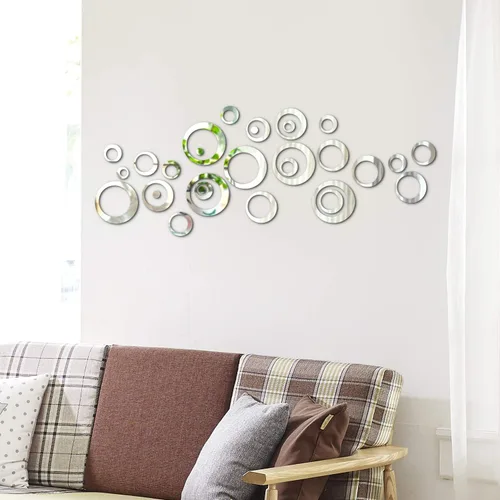 Vista 3 de Adhesivo de pared extraíble para decoración del hogar, sala de estar, dormitorio (estilo A, 48 piezas)