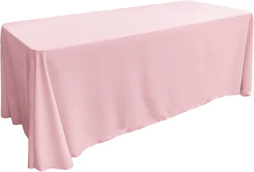 Vista 110 de LA Linen Mantel rectangular lavable de popelín de poliéster, resistente a las manchas y a las arrugas, cubierta de mesa 60x84, mantel de tela