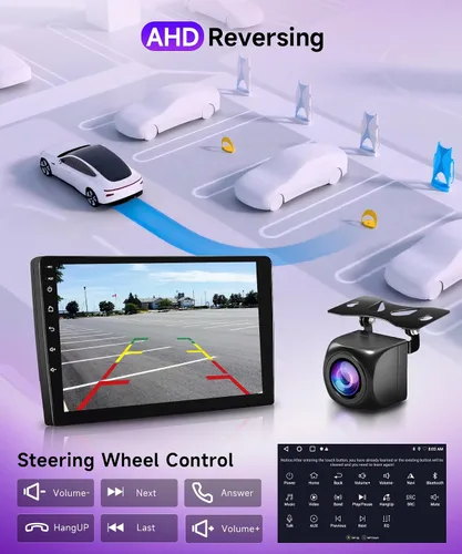 Vista 5 de Android 15 Rimoody de 10.1 pulgadas para Honda Civic 2006-2011 Android Car Stereo, CarPlay inalámbrico y Android Auto, WiFi GPS de 5 GHz, pantalla