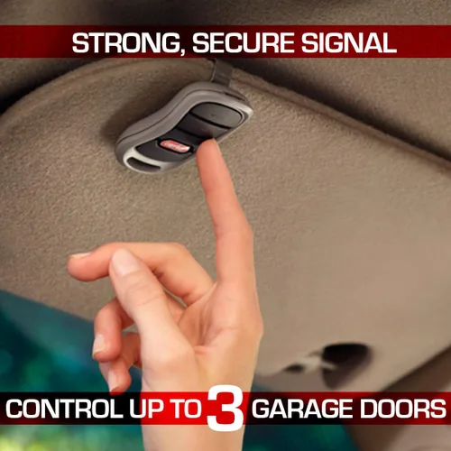 Vista 3 de Genie Mando a distancia para puerta de garaje con 3 botones (paquete de 2) – Cada mando a distancia controla hasta 3 abridores de puerta de garaje