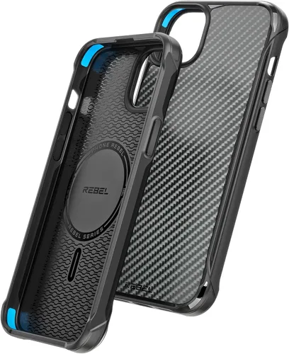 Vista 5 de REBEL Funda para iPhone 14 Plus [Serie de fibra de aramida Gen-4] Fuerte compatible con MagSafe, esquinas protectoras a prueba de golpes, botones
