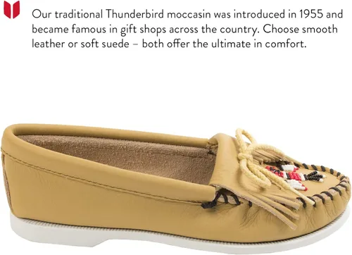 Vista 2 de Minnetonka Mocasines Thunderbird para mujer, Marrón (Brown Suede)