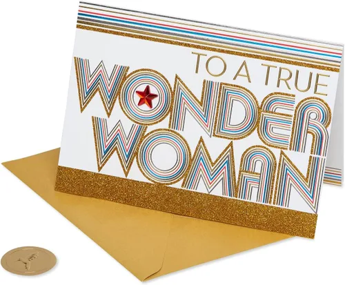Vista 5 de Papyrus Tarjeta en Blanco Mujer Maravilla para Ella (Verdadera Mujer Maravilla)