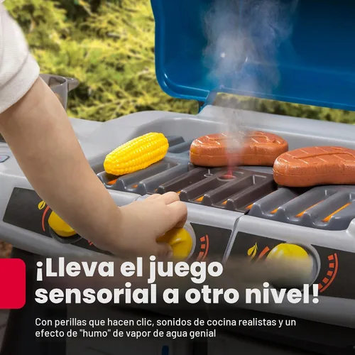 Vista 3 de Step2 Sizzle & Smoke BBQ Grill Kids Playset, sonido y efecto humo