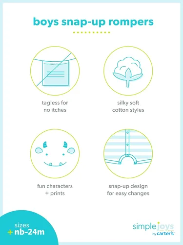 Vista 2 de Simple Joys by Carter's Kids' 3-Pack Snug Fit Footless Cotton Pajamas