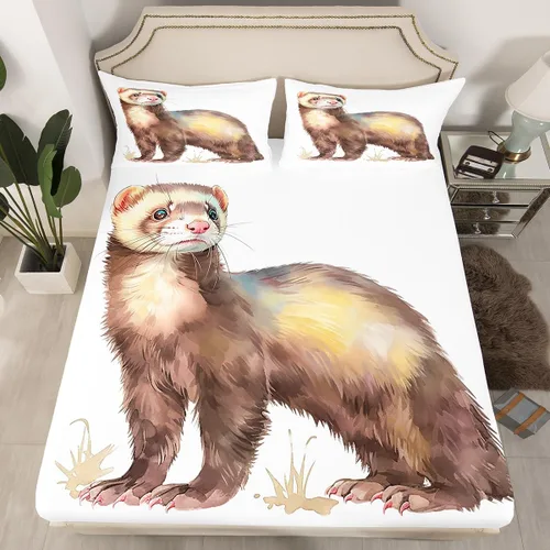Vista 23 de Erosebridal Juego de ropa de cama de muñeco de nieve, tamaño individual, sábana bajera ajustable de esquí kawaii para árbol de Navidad, para niños