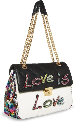 Vista 4 de Betsey Johnson Bolso de hombro, negroblanco, NegroBlanco, talla única